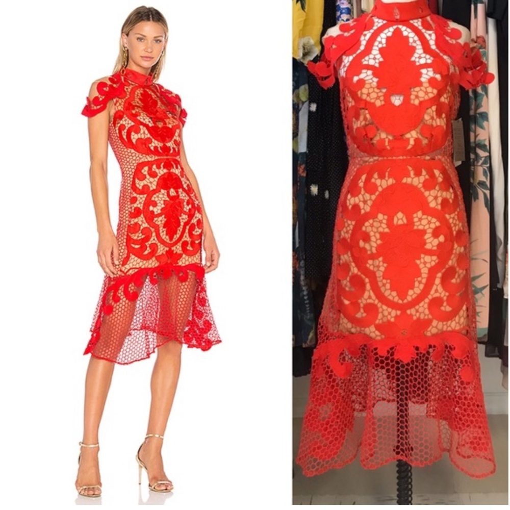 THURLEY Rose Ceremony Midi Dress Size 8